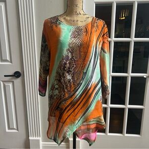XL animal print reversible top